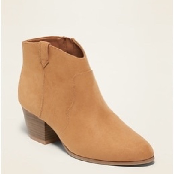 Old Navy Shoes - NWOB Faux-Suede Western Ankle Boots for Women